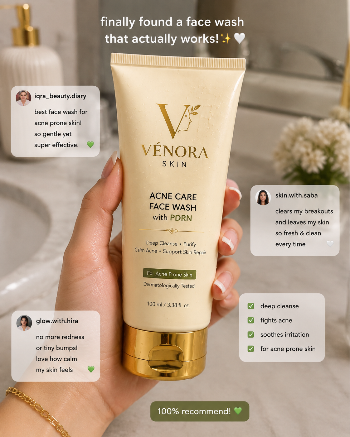 Acne Care Glow Face Wash with PDRN